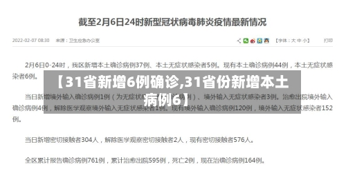 【31省新增6例确诊,31省份新增本土病例6】-第2张图片