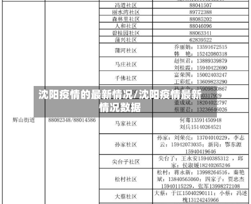 沈阳疫情的最新情况/沈阳疫情最新情况数据