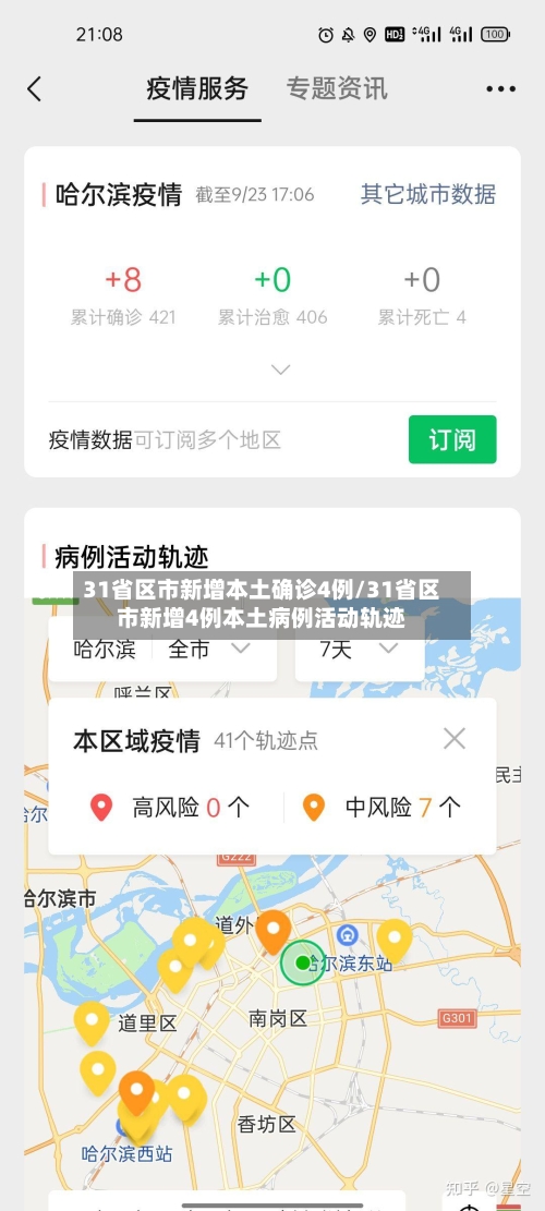 31省区市新增本土确诊4例/31省区市新增4例本土病例活动轨迹