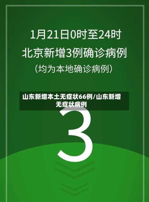 山东新增本土无症状66例/山东新增无症状病例