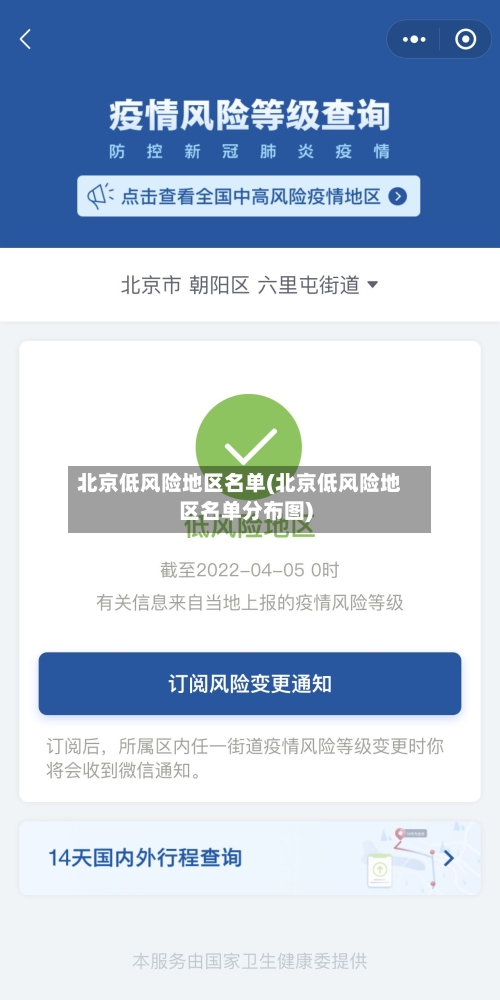 北京低风险地区名单(北京低风险地区名单分布图)