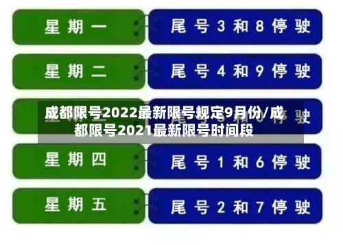 成都限号2022最新限号规定9月份/成都限号2021最新限号时间段