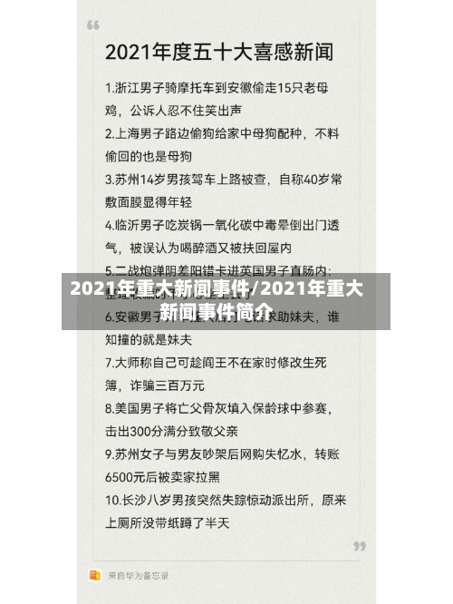 2021年重大新闻事件/2021年重大新闻事件简介-第2张图片
