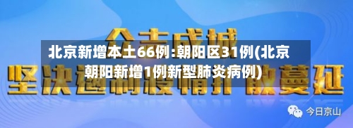 北京新增本土66例:朝阳区31例(北京朝阳新增1例新型肺炎病例)-第2张图片