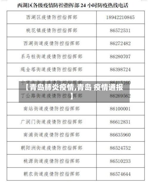 【青岛肺炎疫情,青岛 疫情通报】-第2张图片