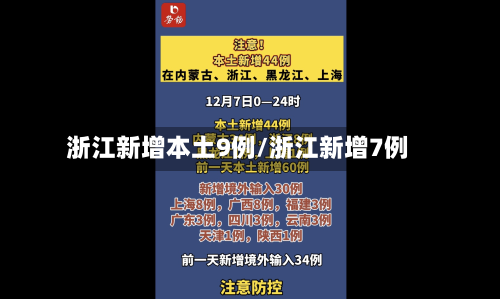 浙江新增本土9例/浙江新增7例