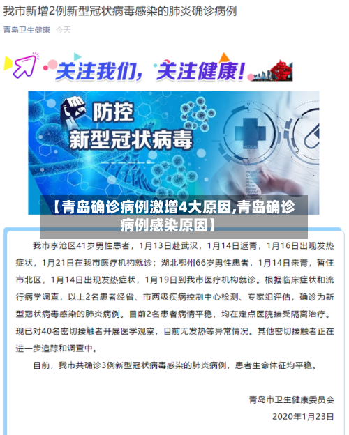 【青岛确诊病例激增4大原因,青岛确诊病例感染原因】-第2张图片