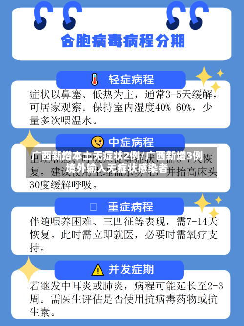 广西新增本土无症状2例/广西新增3例境外输入无症状感染者