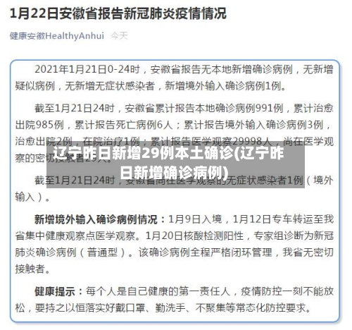 辽宁昨日新增29例本土确诊(辽宁昨日新增确诊病例)-第2张图片
