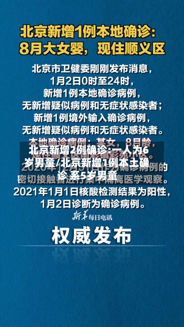 北京新增2例确诊:一人为6岁男童/北京新增1例本土确诊 系5岁男童