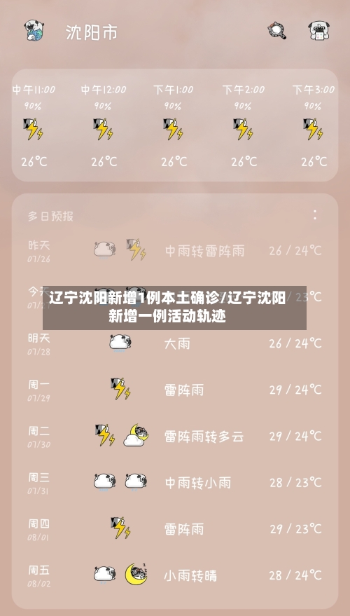 辽宁沈阳新增1例本土确诊/辽宁沈阳新增一例活动轨迹