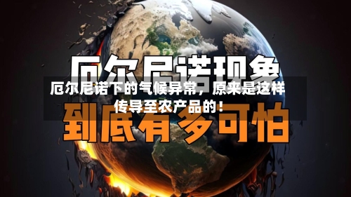 厄尔尼诺下的气候异常，原来是这样传导至农产品的！-第2张图片