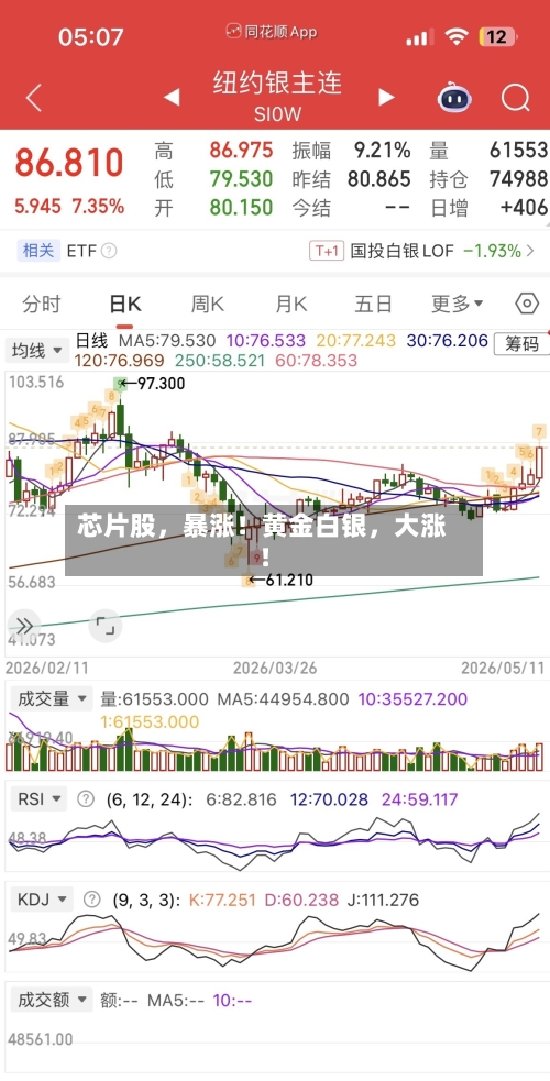 芯片股，暴涨！黄金白银，大涨！-第2张图片