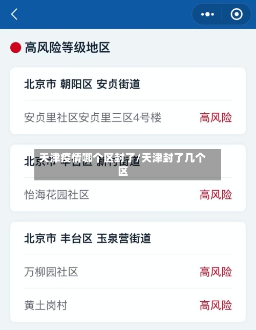 天津疫情哪个区封了/天津封了几个区