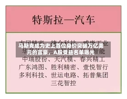 马斯克成为史上首位身价突破万亿美元的富豪，A股受益名单曝光-第2张图片