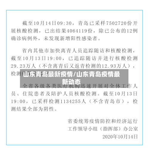 山东青岛最新疫情/山东青岛疫情最新动态